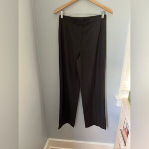 Lafayette 148‎ New York Black Pinstripe Pantsuit, business casual straight leg